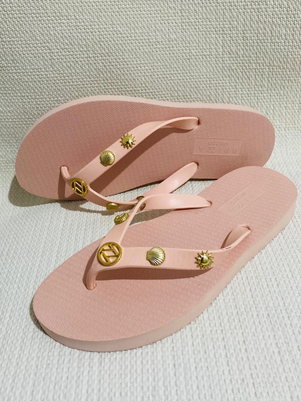 CHINELO DE DEDO ROSA METAIS- AREZZO BRIZZA