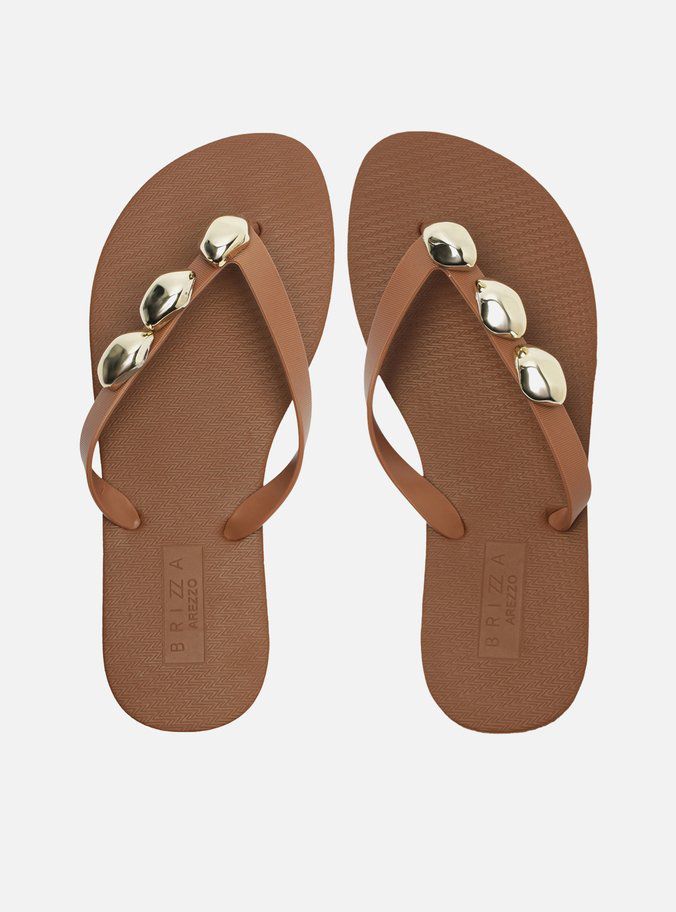 CHINELO DE DEDO MARROM ESSENCIAL METAIS- AREZZO BRIZZA