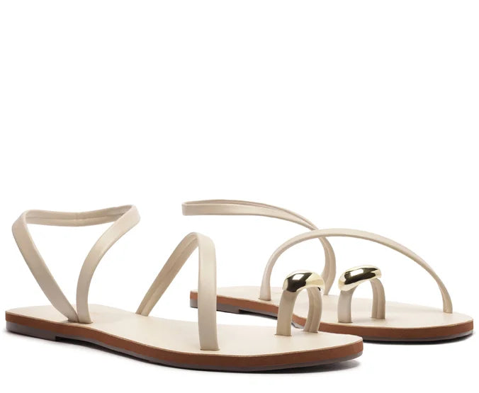 SANDALIA ANACAPRI RASTEIRA DE TIRAS ASSIMETRICAS