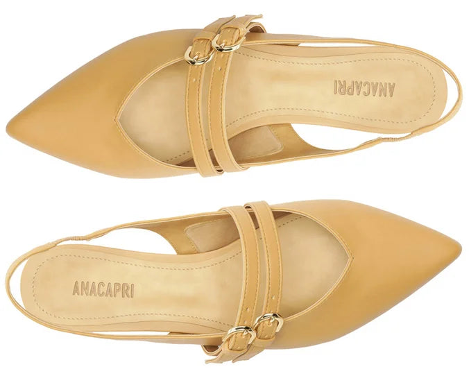 Sapatilha Anacapri Slingback Tira Dupla Preta