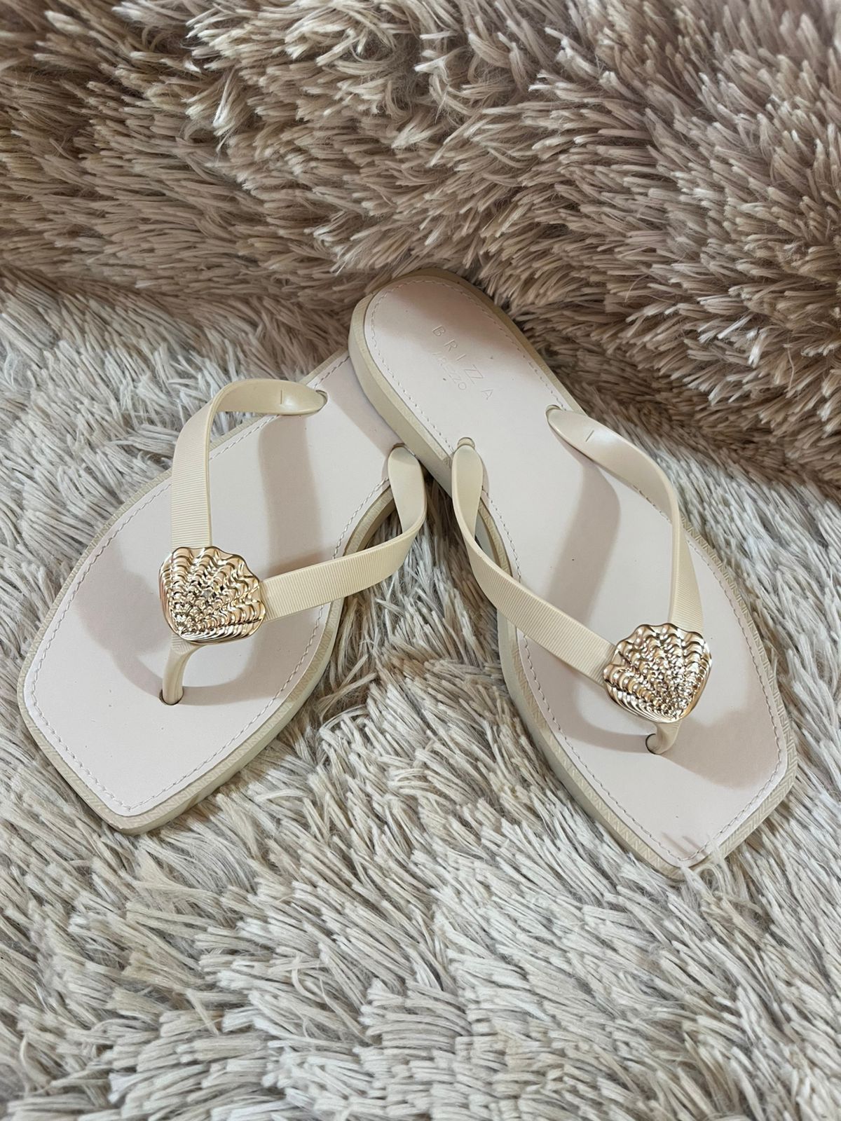 CHINELO DE DEDO RECOURO SQUARE CONCHA- AREZZO BRIZZA