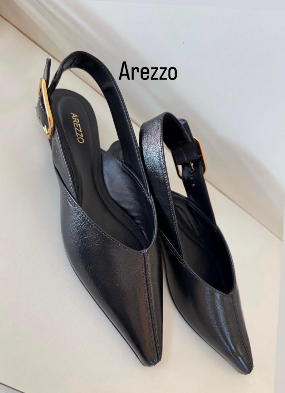 Sapatilha Arezzo  Preta Bico Fino
