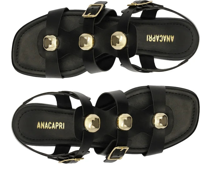 SANDALIA ANACAPRI Rasteira de três tiras