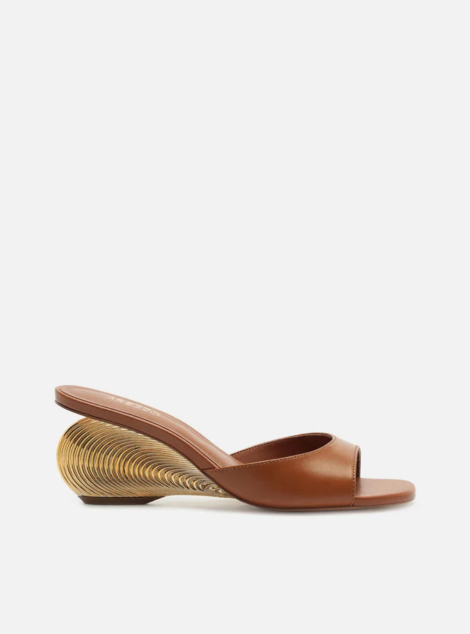 TAMANCO MARROM SALTO GEOMETRICO DOURADO