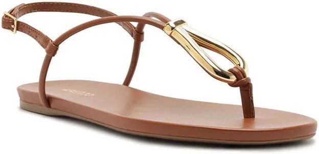 SANDALIA RASTEIRA SLIM METAL DOURADA AREZZO