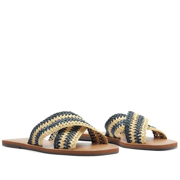 RASTEIRA TIRAS CRUZADAS NATURAL PALHA MULTICOLOR - ANACAPRI