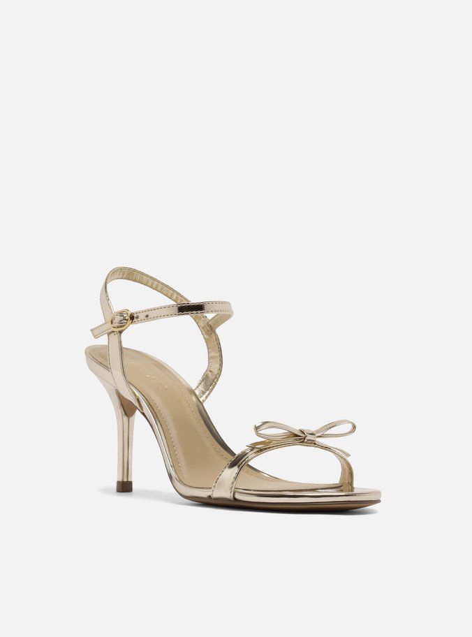 SANDALIA DOURADA SALTO FINO LACO - AREZZO