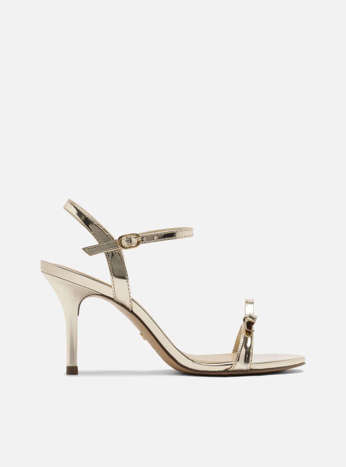 SANDALIA DOURADA SALTO FINO LACO - AREZZO