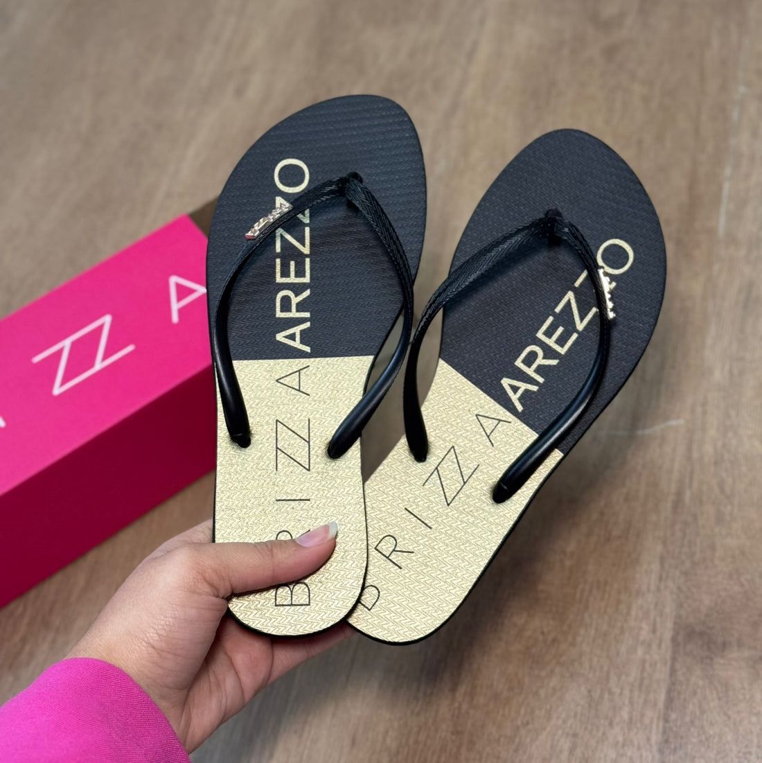 CHINELO DE AREZZO DEDO  BICOLOR - AREZZO BRIZZA