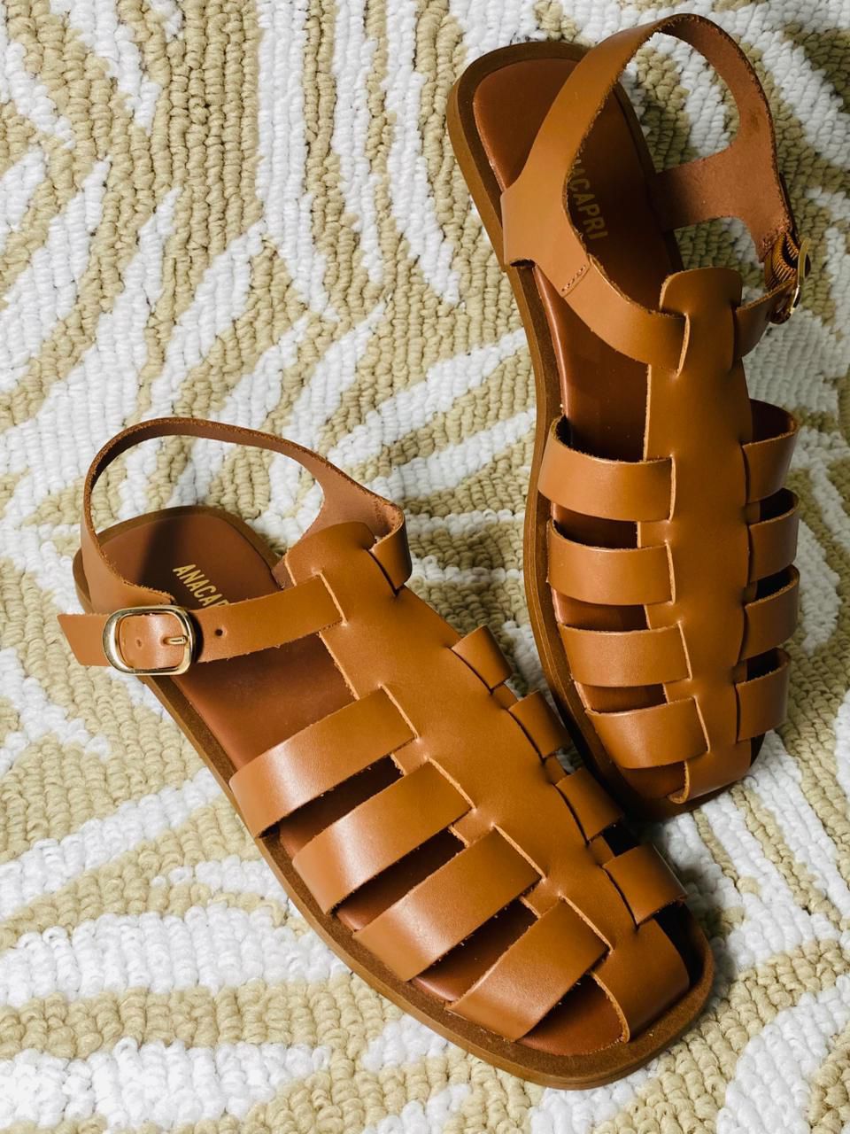 RASTEIRA ANACAPRI FISHERMAN COURO DOURADA