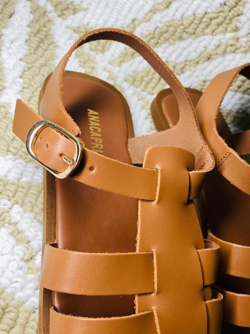 RASTEIRA ANACAPRI FISHERMAN COURO DOURADA