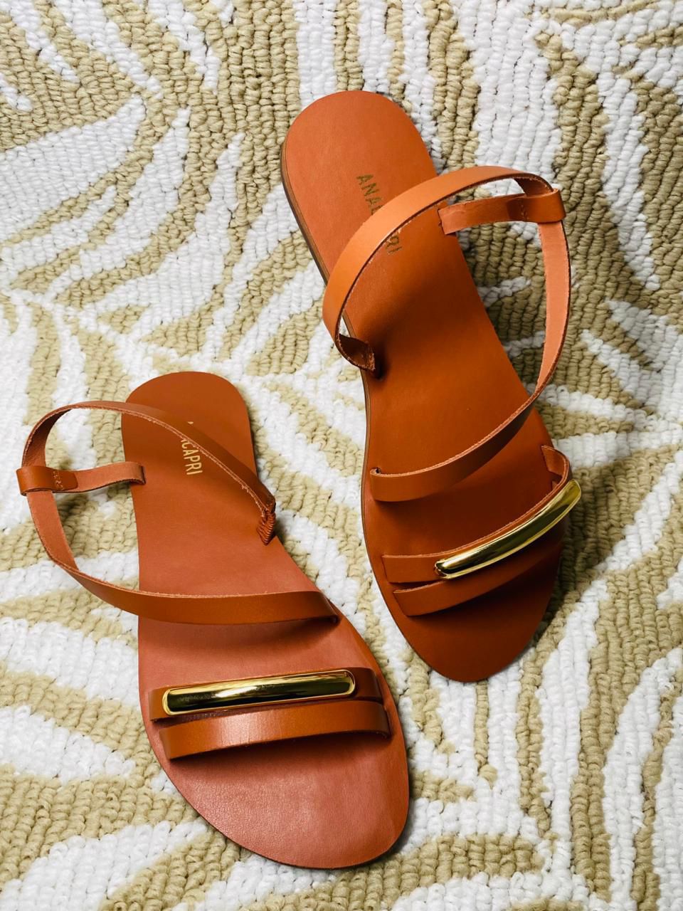 RASTEIRA ADORNO CENTRAL COURO MARROM-ANACAPRI