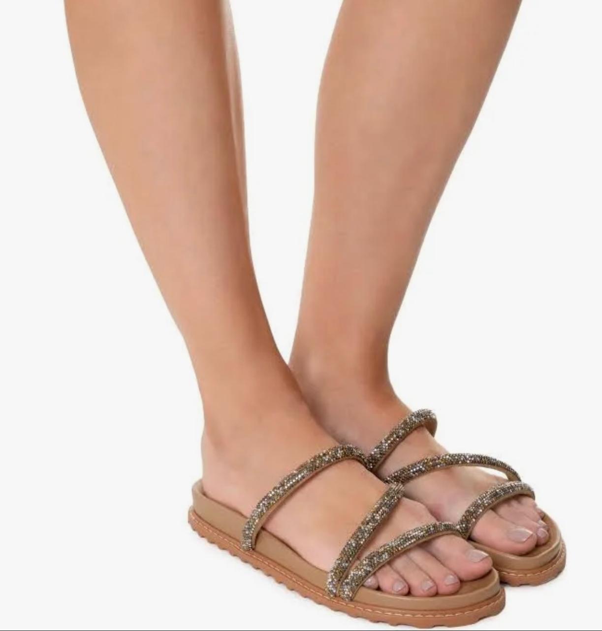 RASTEIRA PAPETE LUIZA BARCELOS TIRAS  COM STRASS -LUIZA BARCELOS