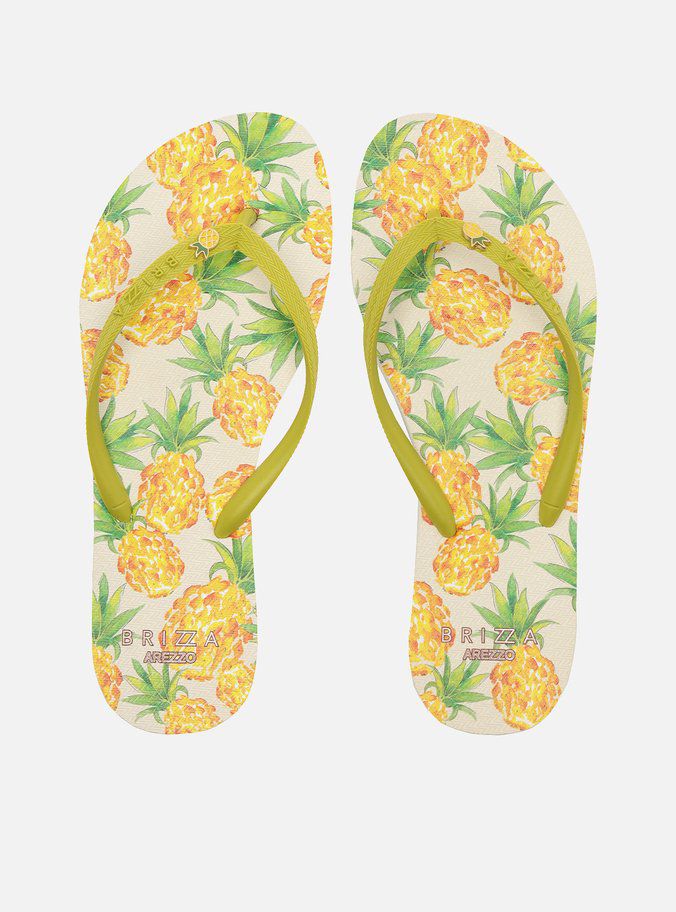 CHINELO VERDE ESSENCIAL ESTAMPA ABACAXI- AREZZO BRIZZA