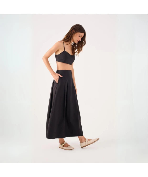 SAIA MIDI LINHO COM PREGA- DRESS TO