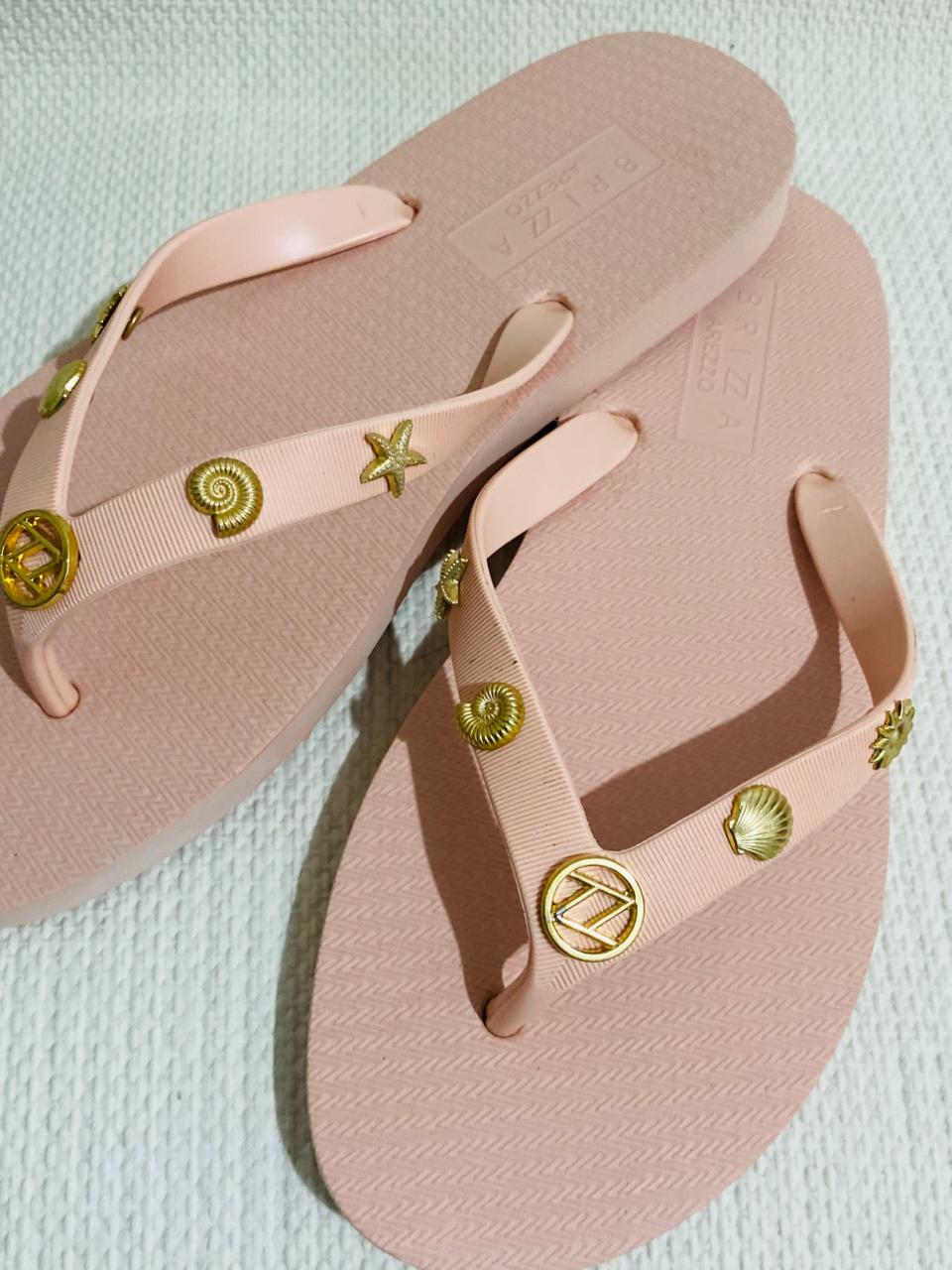 CHINELO DE DEDO ROSA METAIS- AREZZO BRIZZA