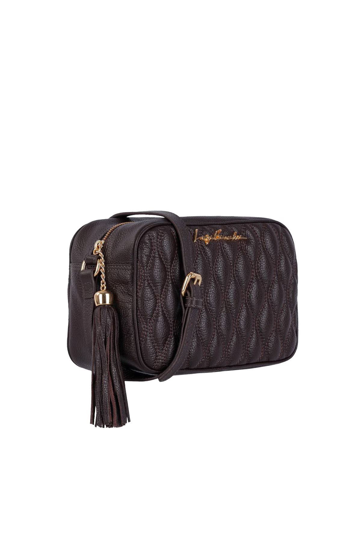 BOLSA CLÁSSICA LUIZA BARCELOS EM COURO E ALÇA REGULÁVEL MÉDIA