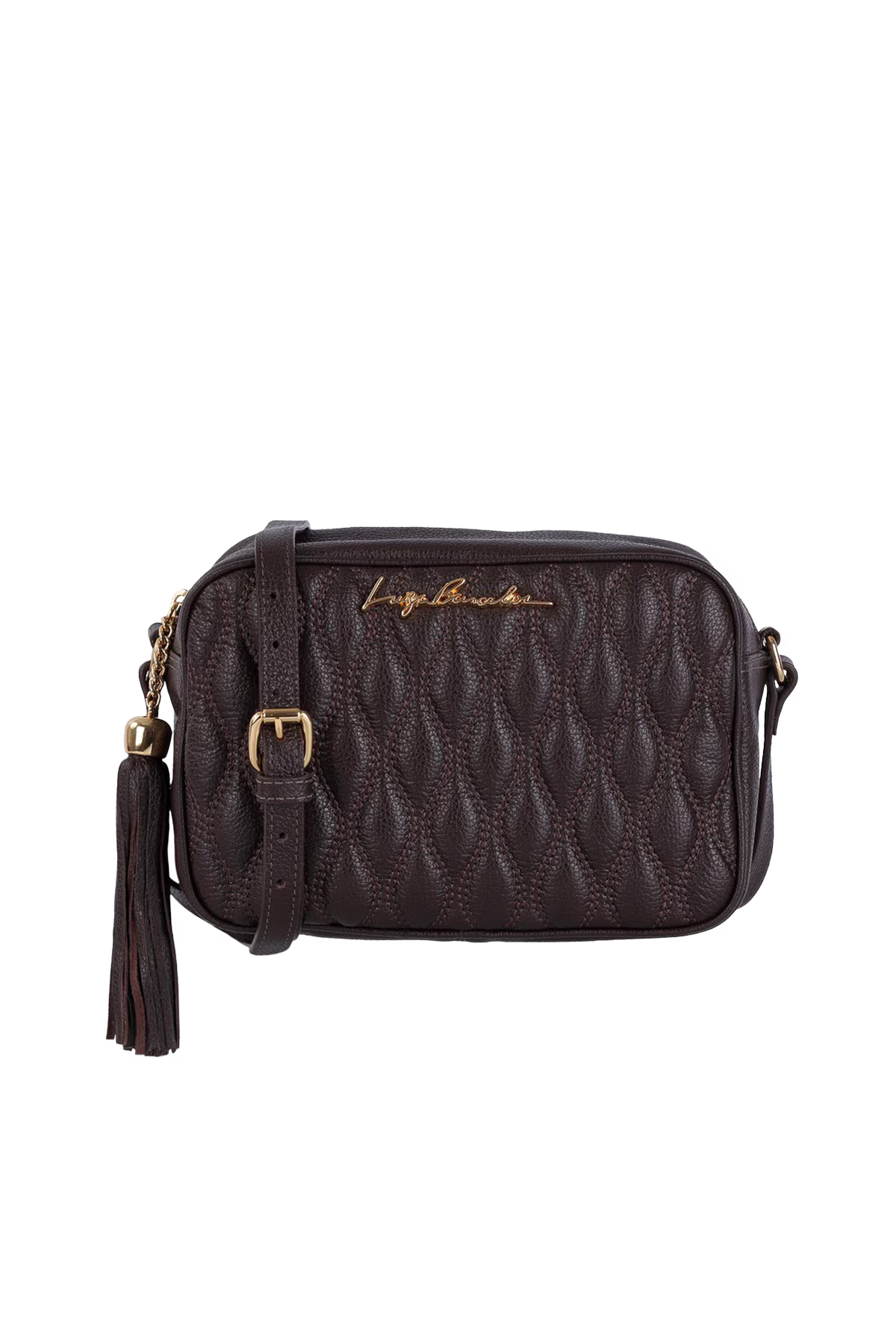 BOLSA CLÁSSICA LUIZA BARCELOS EM COURO E ALÇA REGULÁVEL MÉDIA