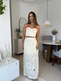 SAIA CROPPED BORDADO DANCA SOLAR- DRESS TO