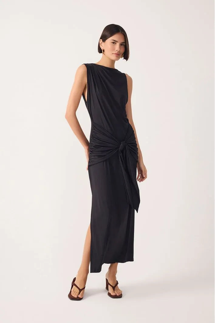 VESTIDO JERSEY COM AMARRACAO-DRESS TO