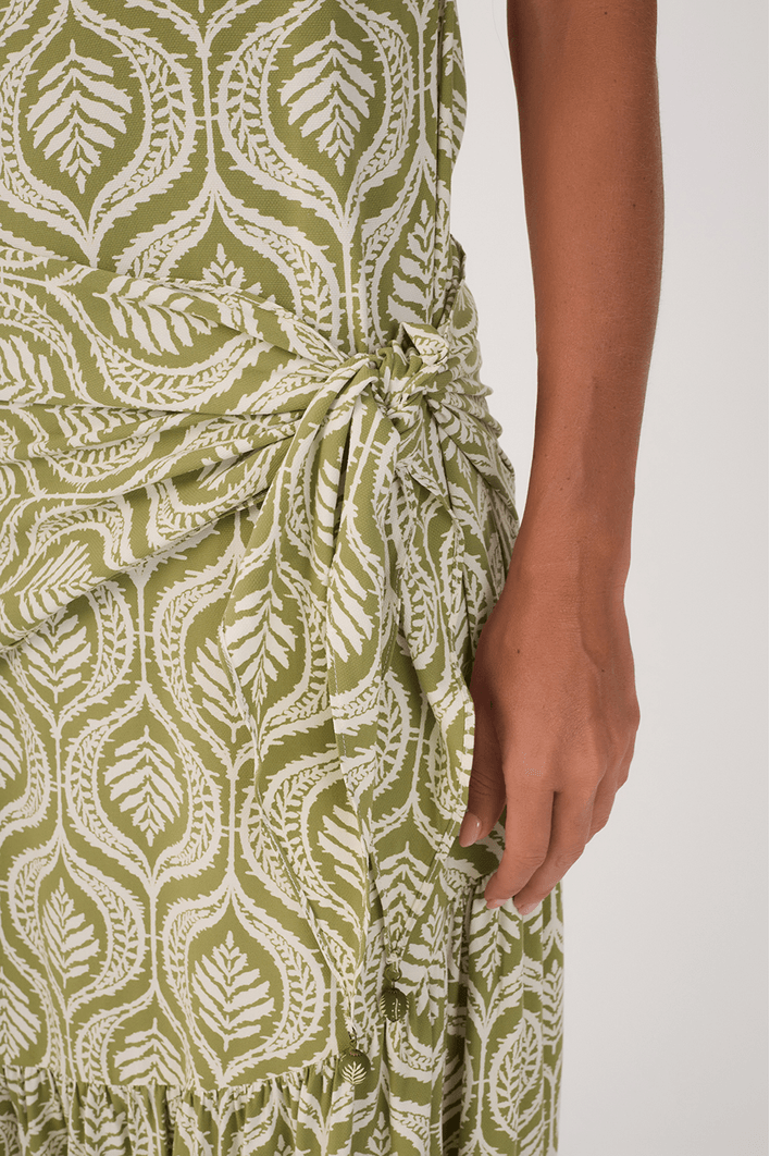 VESTIDO CORPPED CREPE ESTAMPA JARDIM- DRESS TO