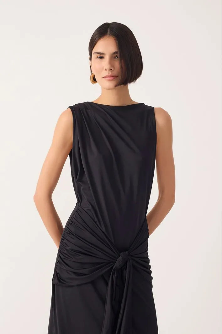 VESTIDO JERSEY COM AMARRACAO-DRESS TO