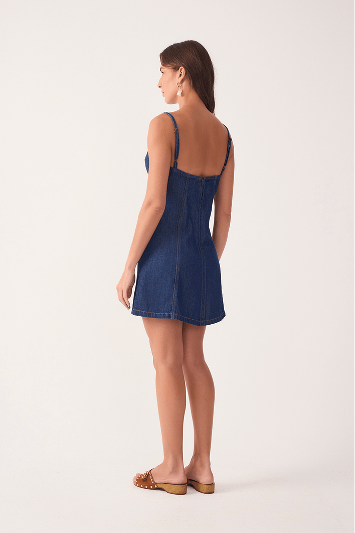 VESTIDO JEANS CURTO RECORTES- DRESS TO