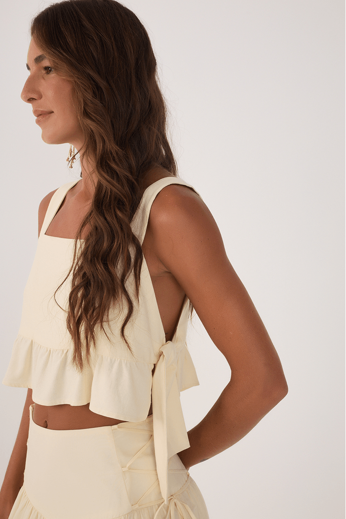 BLUSA LINHO AMARRACAO LATERAL- DRESS TO