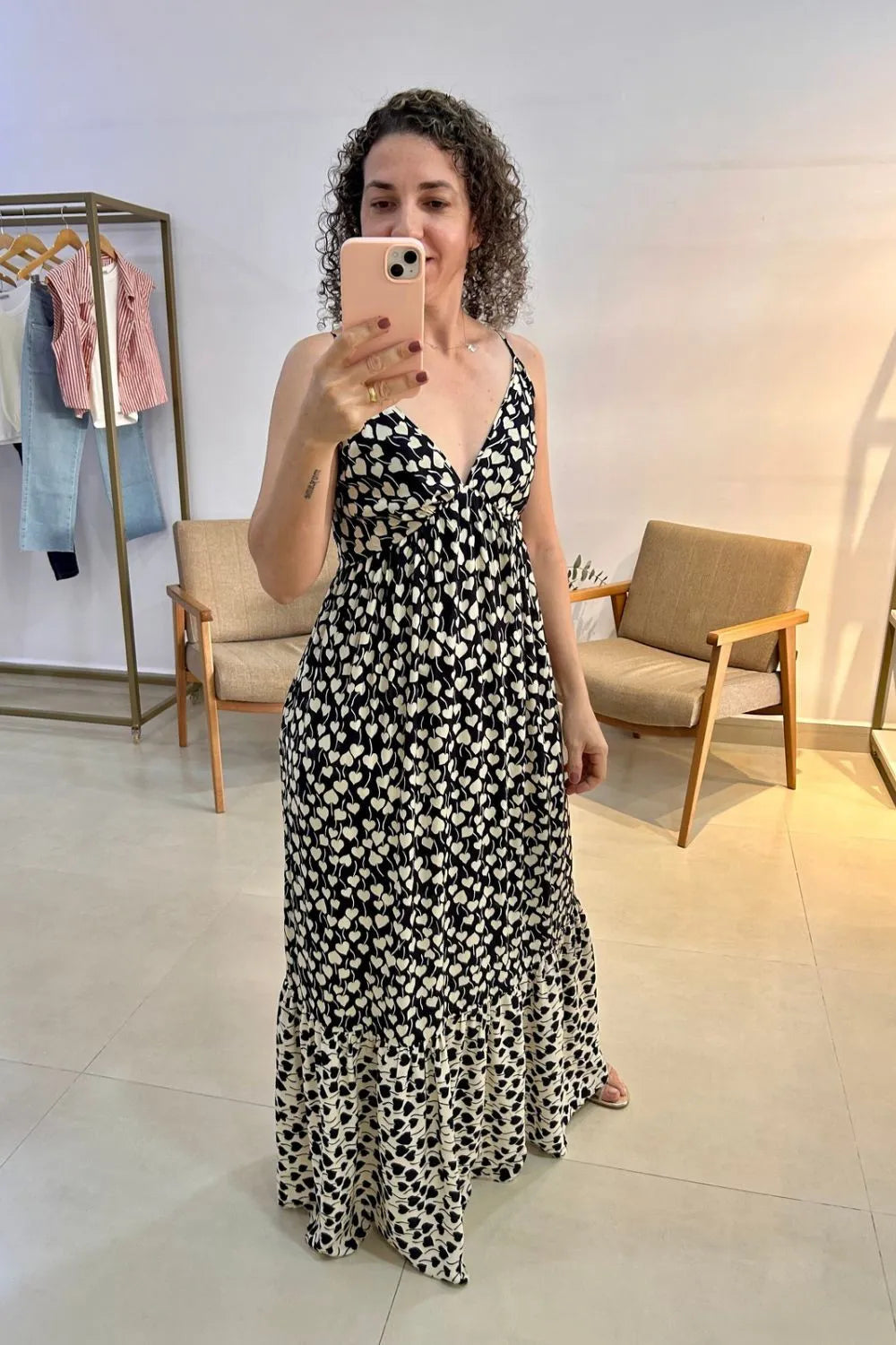 VESTIDO LONGO ESTAMPA AMOR PERFEITO- DRESS TO